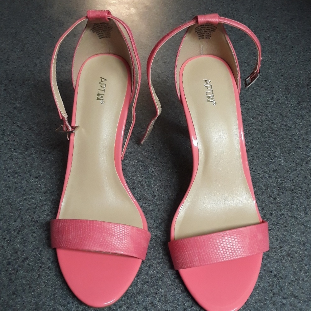 Coral colored heels